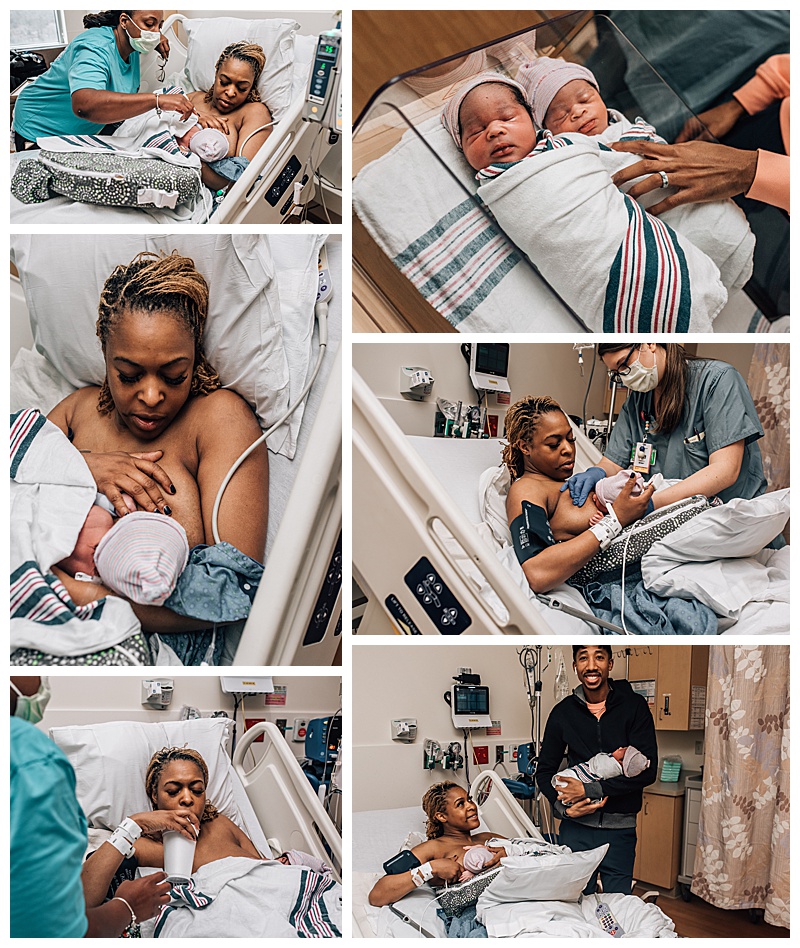 breastfeeding twins birth photography