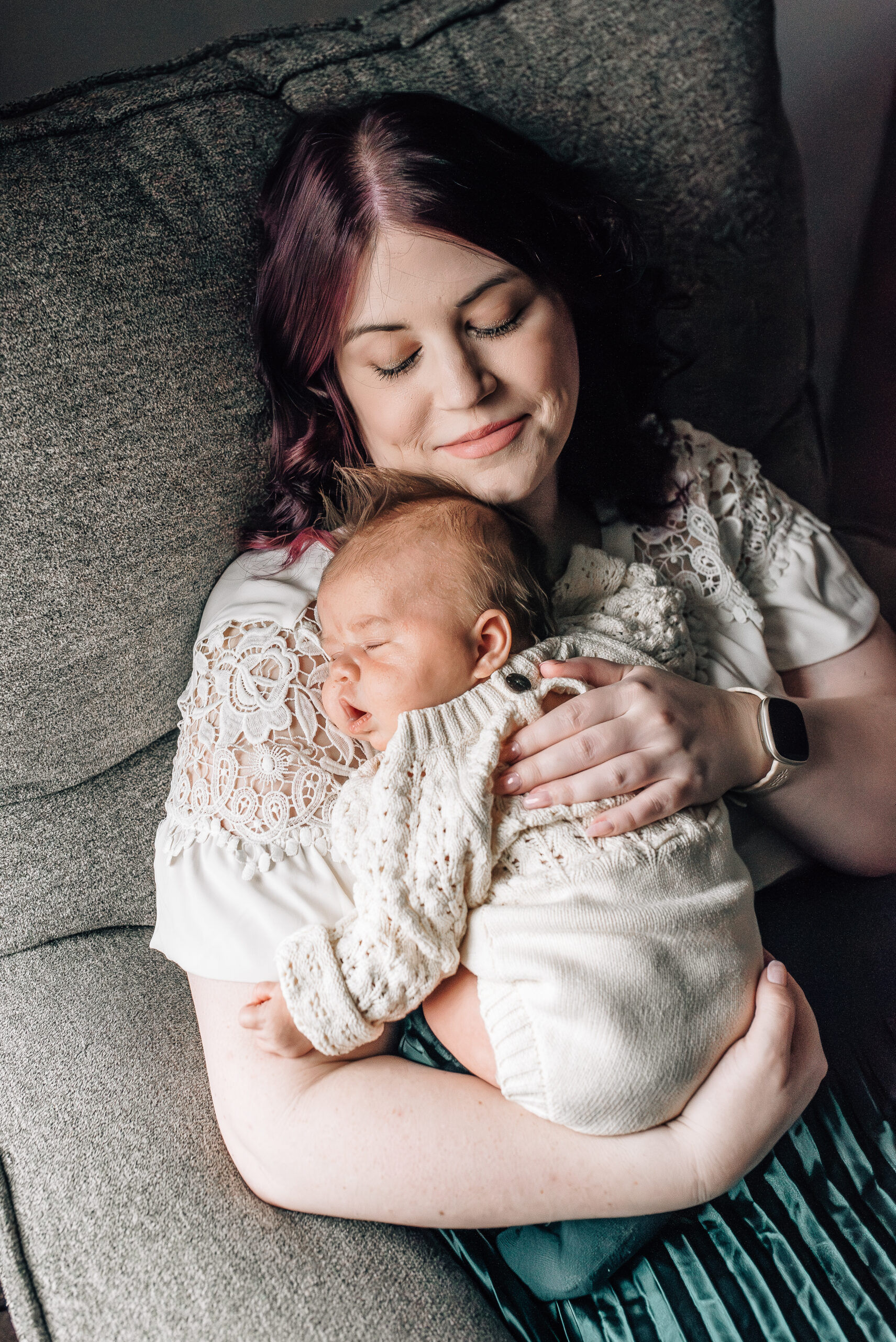 in home newborn photographer ann arbor